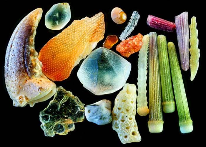 sand grains magnified